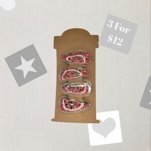 Children Confetti Style Hairclip 4pc